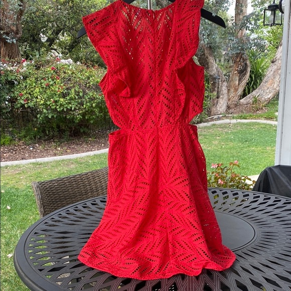 Bardot Kiara Red Sleeveless Fit and Flare Cocktail Dress - Picture 8 of 13